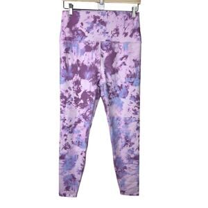 Beyond Yoga Lavender & Purple Tie-Dye High-Waist Leggings